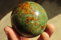 Polished Green Chrysoprase Spheres x 4 From Madagascar - Toprock Gemstones and Minerals 