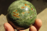 Polished Green Chrysoprase Spheres x 4 From Madagascar - Toprock Gemstones and Minerals 