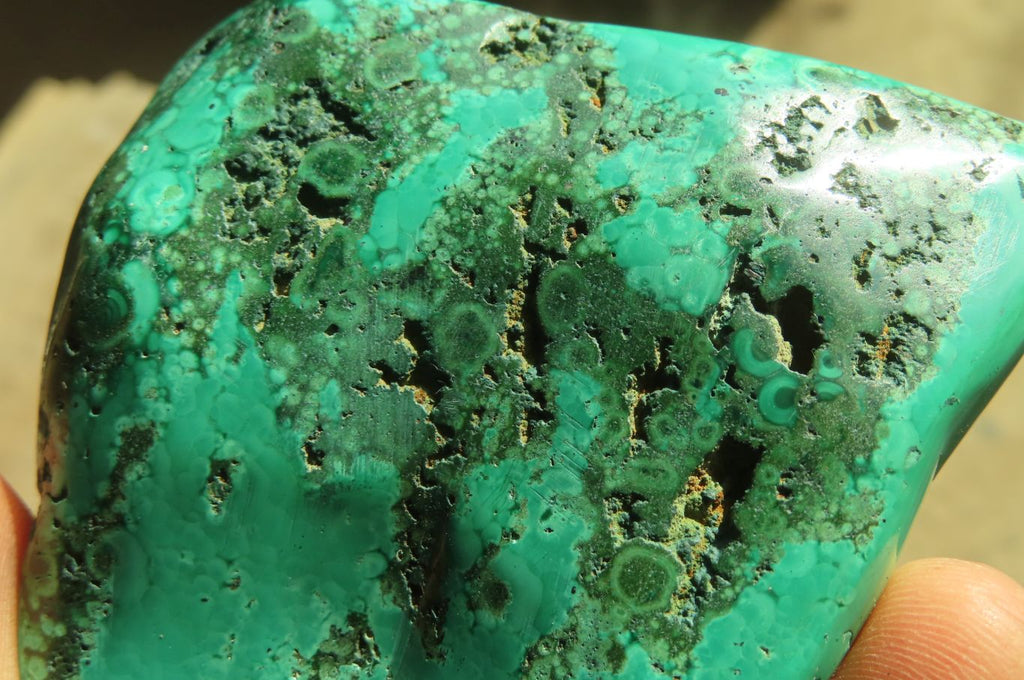 Polished Malacholla Free Forms  x 6 From Congo - Toprock Gemstones and Minerals 