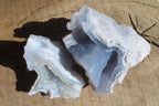 Natural Etched Blue Chalcedony Specimens x 4 From Nsanje, Malawi - Toprock Gemstones and Minerals 