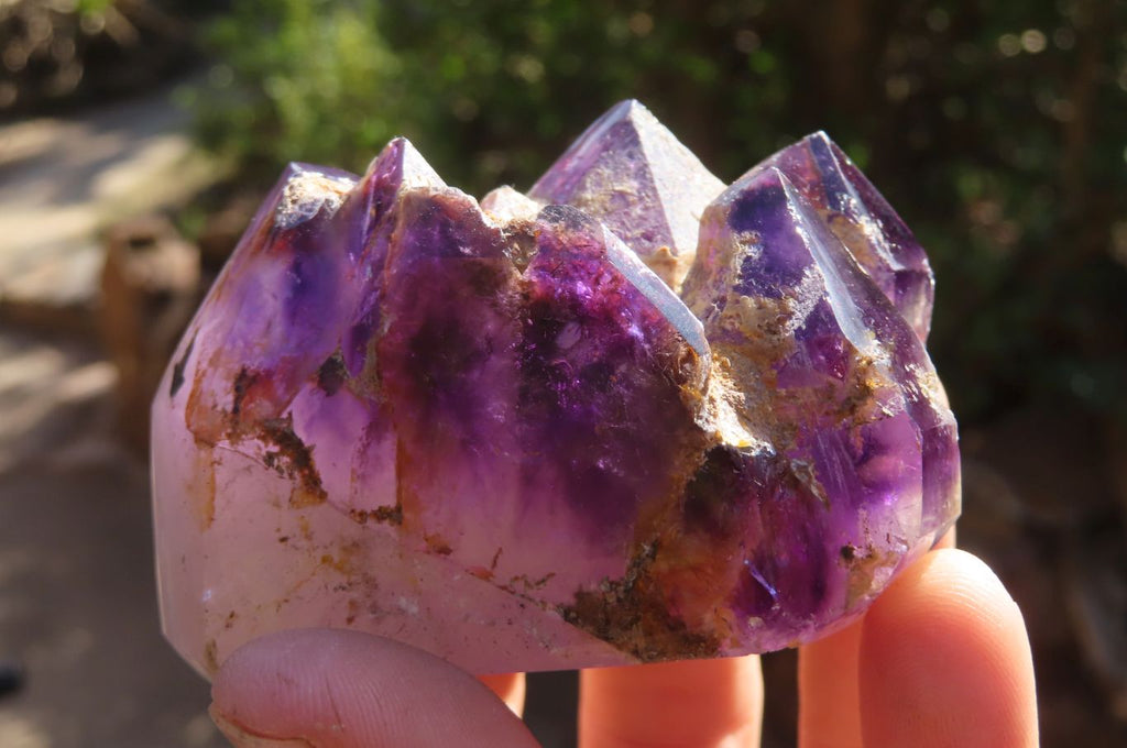 Polished Mixed Amethyst Crystals  x 6 From Madagascar - Toprock Gemstones and Minerals 