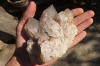 Natural Cascading Smokey Quartz Clusters x 2 From Luena, Congo - Toprock Gemstones and Minerals 