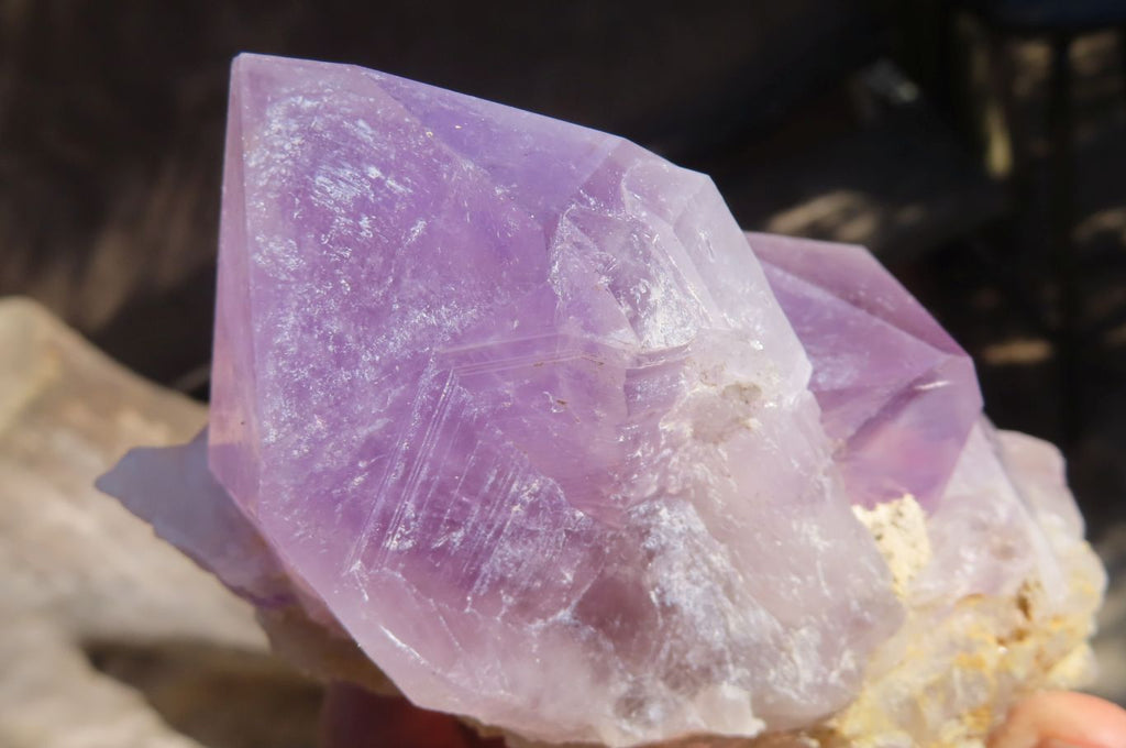 Natural Jacaranda Amethyst Clusters x 2 From Mumbwe, Zambia - Toprock Gemstones and Minerals 
