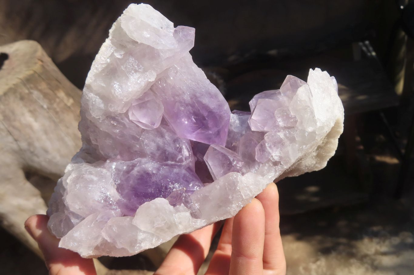 Natural Jacaranda Amethyst Clusters x 2 From Mumbwe, Zambia - Toprock Gemstones and Minerals 