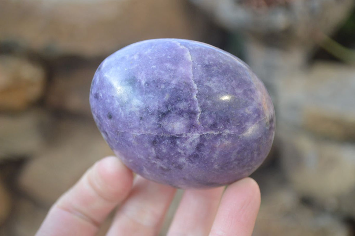 Polished Large Lepidolite Gallets x 6 From Zimbabwe - Toprock Gemstones and Minerals 