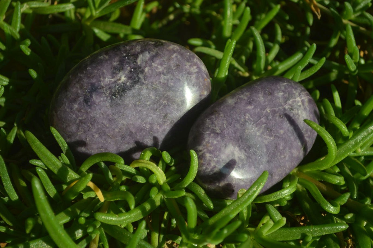 Polished Large Lepidolite Gallets x 6 From Zimbabwe - Toprock Gemstones and Minerals 