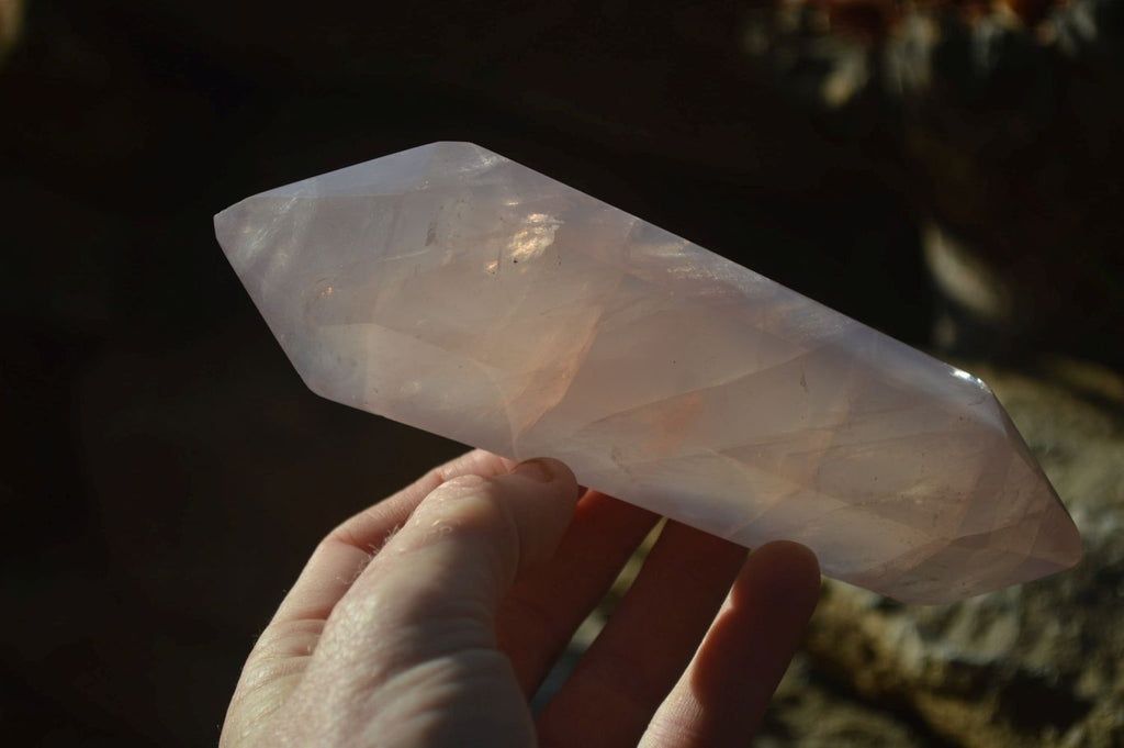 Polished Double Terminated Rose Quartz Points x 4 From Madagascar - Toprock Gemstones and Minerals 