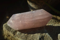 Polished Double Terminated Rose Quartz Points x 4 From Madagascar - Toprock Gemstones and Minerals 
