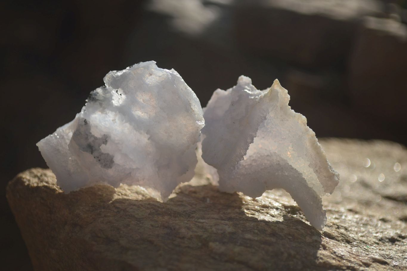 Natural Etched Blue Chalcedony Specimens x 12 From Nsanje, Malawi - Toprock Gemstones and Minerals 