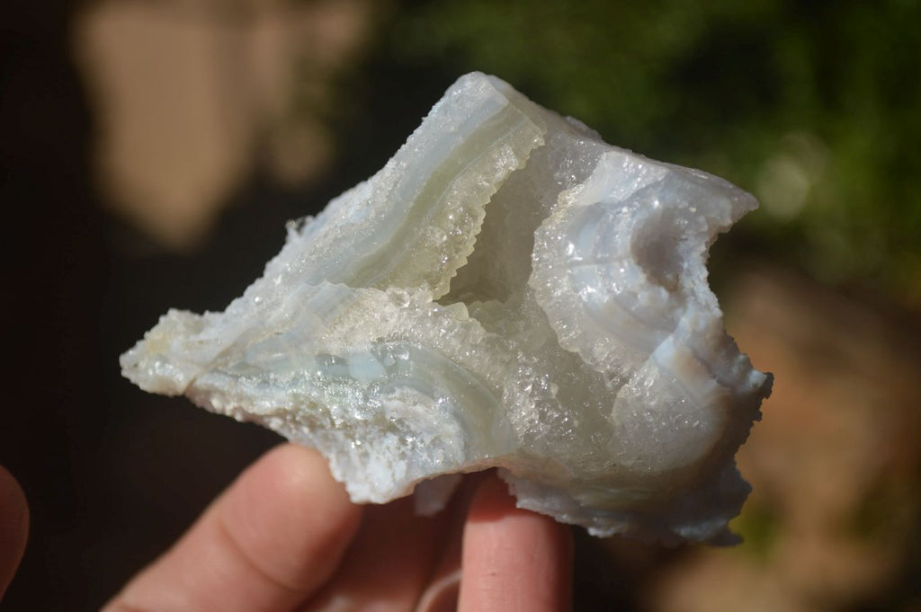 Natural Etched Blue Chalcedony Specimens x 12 From Nsanje, Malawi - Toprock Gemstones and Minerals 