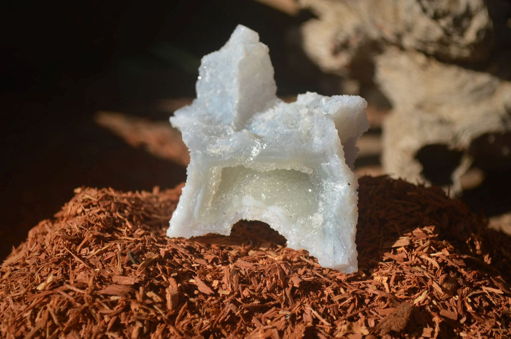 Natural Etched Blue Chalcedony Specimens x 12 From Nsanje, Malawi - Toprock Gemstones and Minerals 