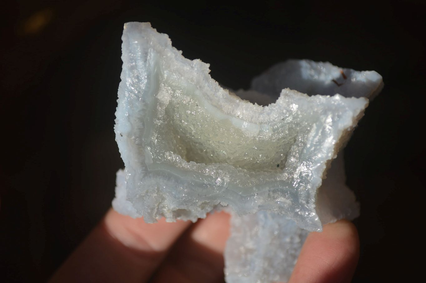 Natural Etched Blue Chalcedony Specimens x 12 From Nsanje, Malawi - Toprock Gemstones and Minerals 