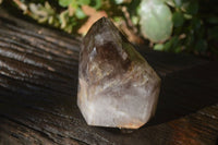 Polished Smokey Window Quartz Points x 2 From Ankazobe, Madagascar - Toprock Gemstones and Minerals 