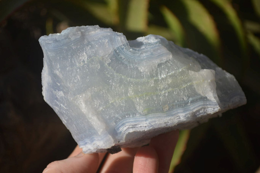 Natural Etched Blue Chalcedony Specimens x 3 From Nsanje, Malawi - Toprock Gemstones and Minerals 
