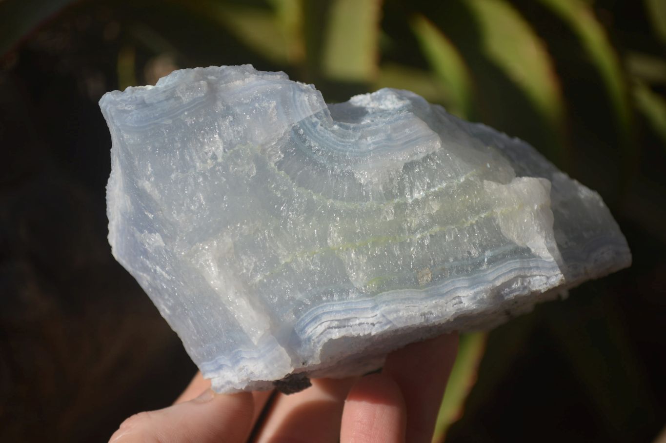 Natural Etched Blue Chalcedony Specimens x 3 From Nsanje, Malawi - Toprock Gemstones and Minerals 