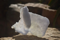 Natural Etched Blue Chalcedony Specimens x 3 From Nsanje, Malawi - Toprock Gemstones and Minerals 