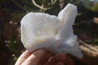 Natural Etched Blue Chalcedony Specimens x 3 From Nsanje, Malawi - Toprock Gemstones and Minerals 