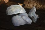 Natural Etched Blue Chalcedony Specimens x 3 From Nsanje, Malawi - Toprock Gemstones and Minerals 
