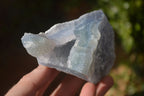 Natural Etched Blue Chalcedony Specimens x 3 From Nsanje, Malawi - Toprock Gemstones and Minerals 
