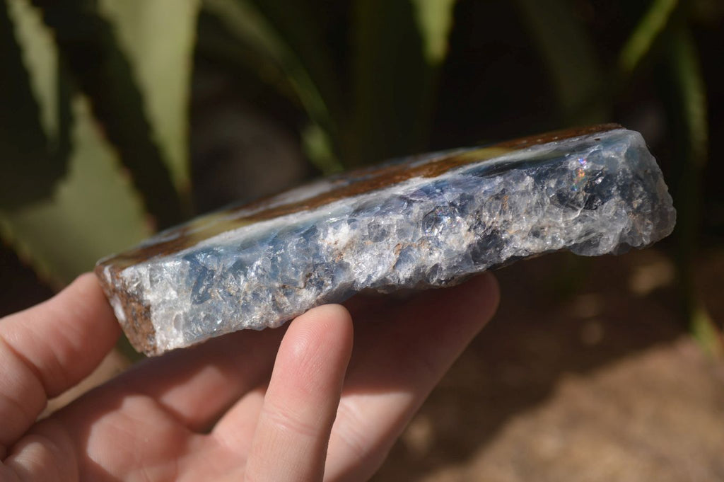 Polished One Side Polished Watermelon Fluorite Pieces  x 4 From Uis, Namibia - Toprock Gemstones and Minerals 