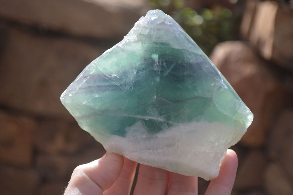 Polished One Side Polished Watermelon Fluorite Pieces  x 4 From Uis, Namibia - Toprock Gemstones and Minerals 