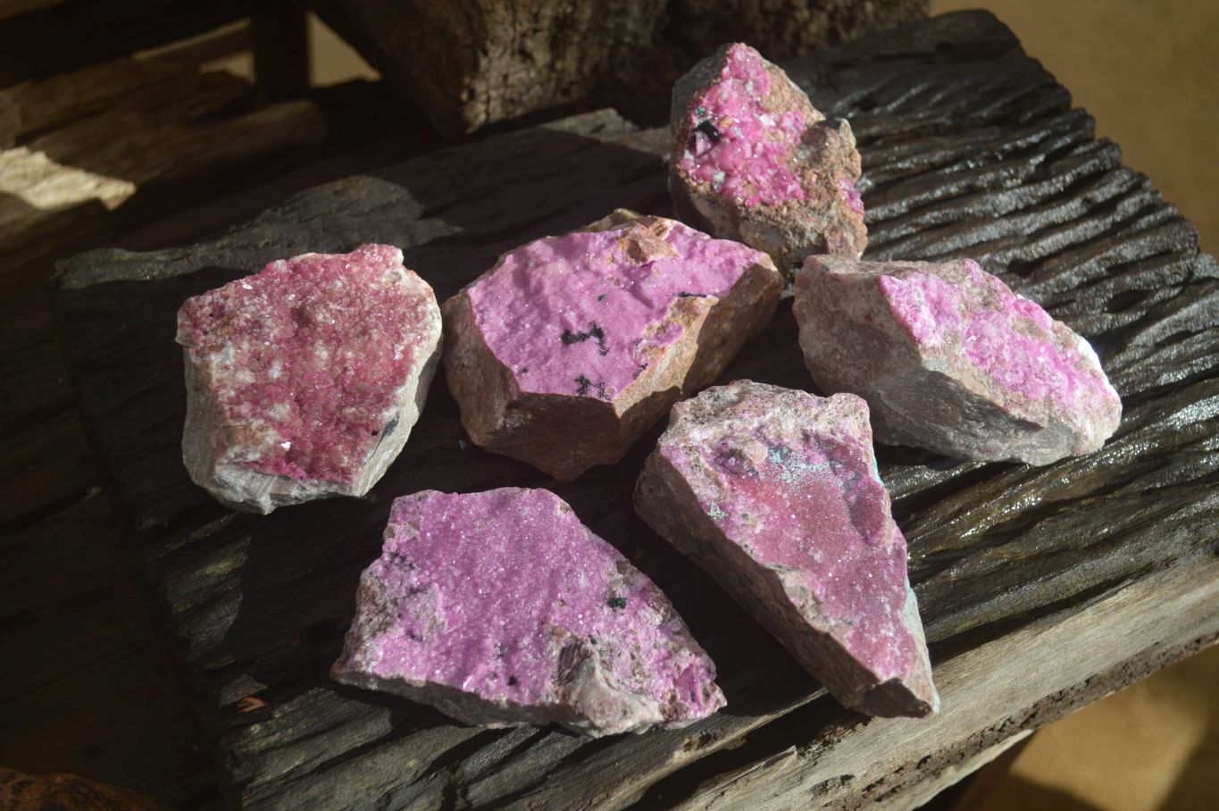 Natural Pink Salrose Cobaltion Dolomite Specimens  x 6 From Kakanda, Congo - Toprock Gemstones and Minerals 