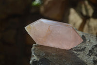 Polished Double Terminated Rose Quartz Points x 6 From Madagascar - Toprock Gemstones and Minerals 