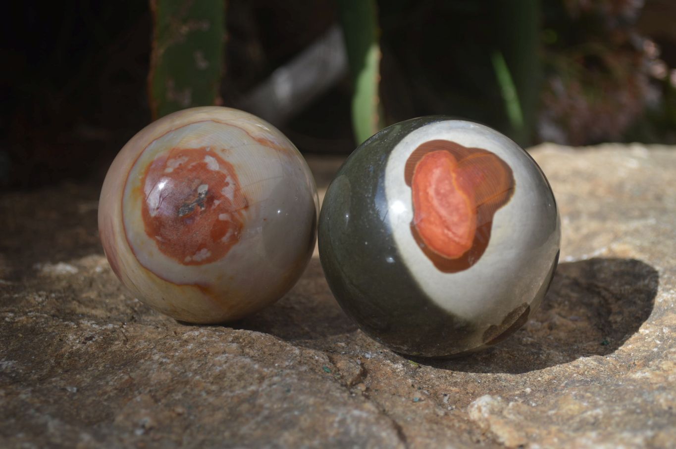Polished Polychrome Jasper Spheres  x 4 From Madagascar - Toprock Gemstones and Minerals 