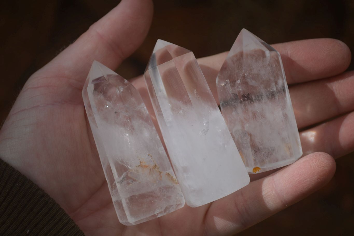 Polished Clear Quartz Points x 12 From Madagascar - Toprock Gemstones and Minerals 