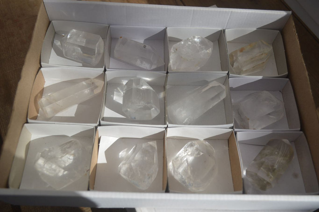 Polished Clear Quartz Points x 12 From Madagascar - Toprock Gemstones and Minerals 