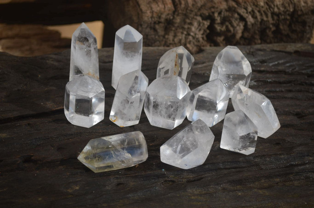 Polished Clear Quartz Points x 12 From Madagascar - Toprock Gemstones and Minerals 