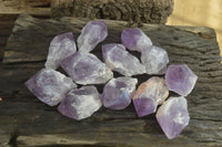 Polished Jacaranda Amethyst Crystals x 12 From Mumbwe, Zambia - Toprock Gemstones and Minerals 