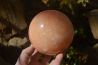 Polished Orange Twist Calcite Sphere x 1 From Maevantanana, Madagascar - Toprock Gemstones and Minerals 