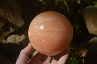 Polished Orange Twist Calcite Sphere x 1 From Maevantanana, Madagascar - Toprock Gemstones and Minerals 