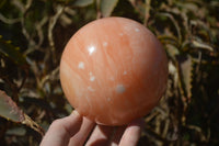 Polished Orange Twist Calcite Sphere x 1 From Maevantanana, Madagascar - Toprock Gemstones and Minerals 