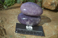 Polished Purple Lepidolite Palm Stones  x 6 From Zimbabwe