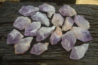 Natural Amethyst Hematoid Crystals x 20 From Kolomo, Zambia