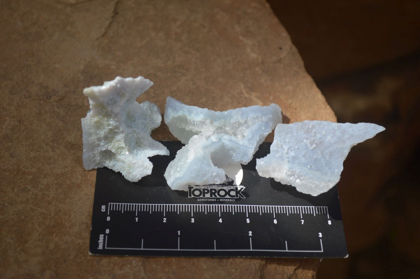 Natural Etched Blue Chalcedony Specimens  x 35 From Nsanje, Malawi - Toprock Gemstones and Minerals 