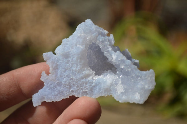 Natural Etched Blue Chalcedony Specimens  x 35 From Nsanje, Malawi - Toprock Gemstones and Minerals 