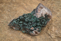 Natural Rare Ball Malachite On Drusy Quartz & Dolomite Specimen x 1 From Kambove, Congo - Toprock Gemstones and Minerals 