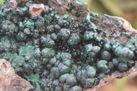 Natural Rare Ball Malachite On Drusy Quartz & Dolomite Specimen x 1 From Kambove, Congo - Toprock Gemstones and Minerals 