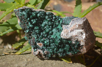 Natural Rare Ball Malachite On Drusy Quartz & Dolomite Specimen x 1 From Kambove, Congo - Toprock Gemstones and Minerals 