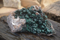 Natural Rare Ball Malachite On Drusy Quartz & Dolomite Specimen x 1 From Kambove, Congo - Toprock Gemstones and Minerals 