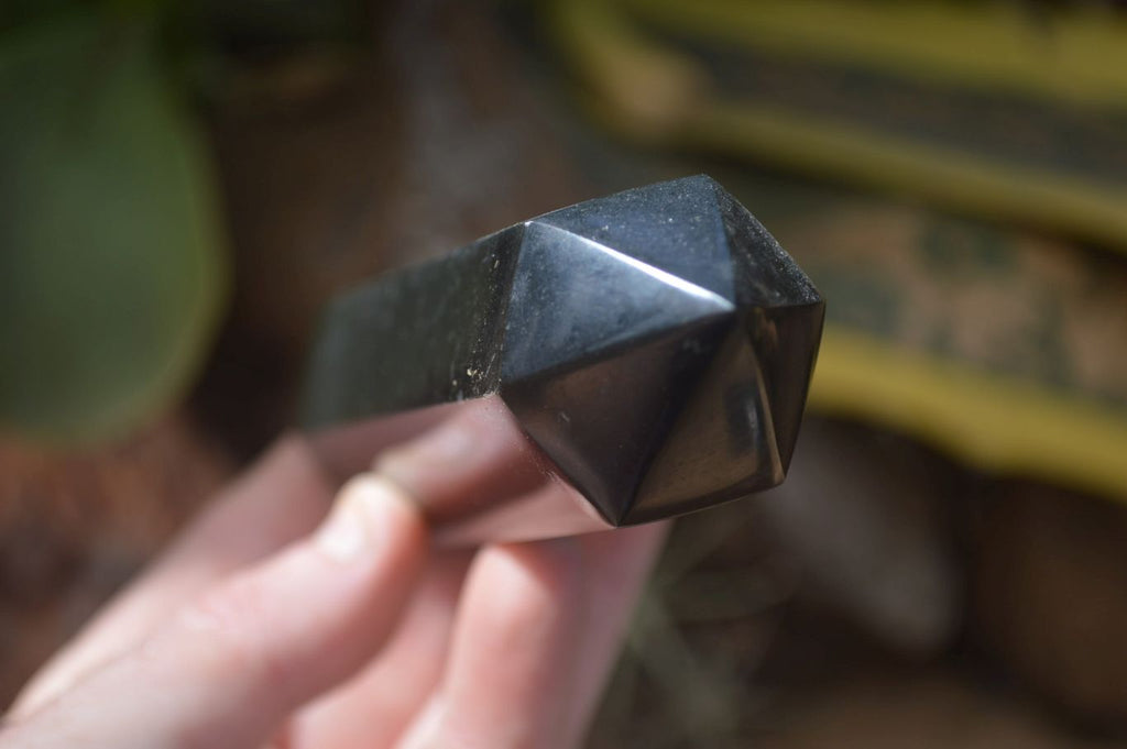 Polished Black Basalt Points  x 8 From Madagascar - Toprock Gemstones and Minerals 