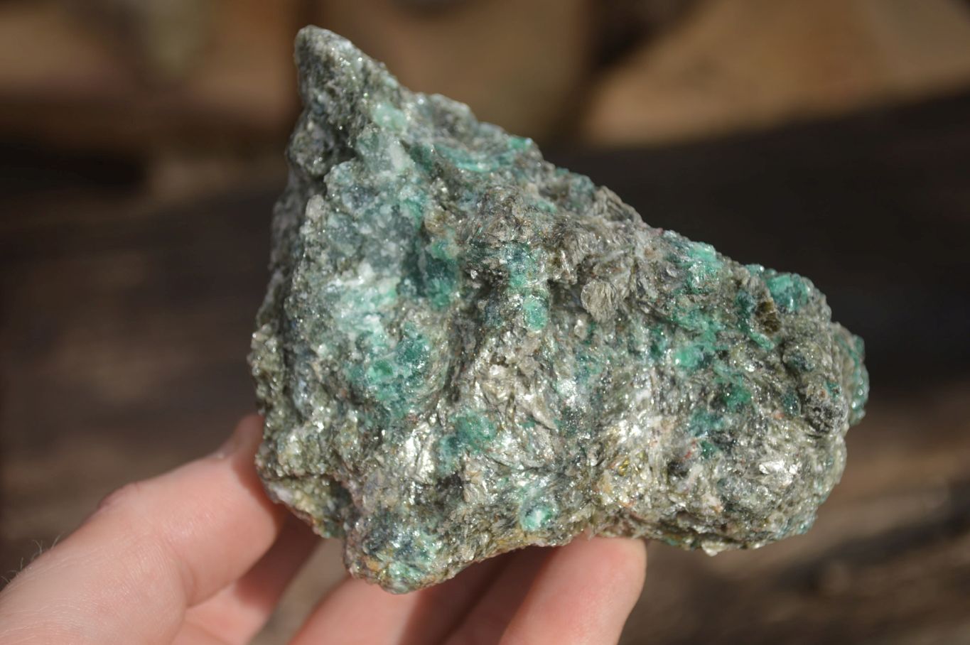 Natural Rare Emerald Mica In Matrix Cobbed Specimens x 4 From Mutoko, Zimbabwe - Toprock Gemstones and Minerals 