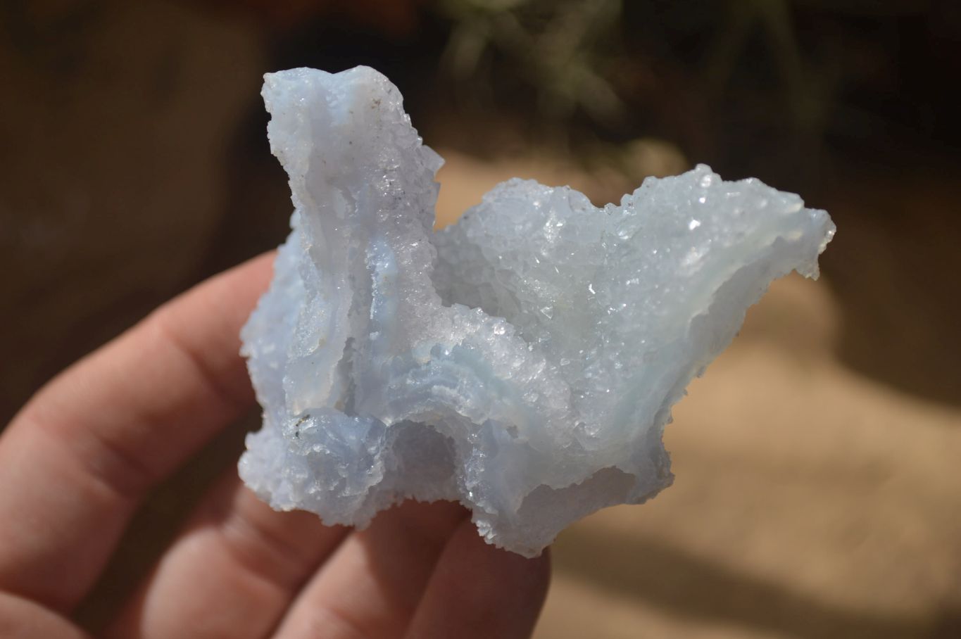 Natural Etched Blue Chalcedony Specimens  x 12 From Nsanje, Malawi - Toprock Gemstones and Minerals 