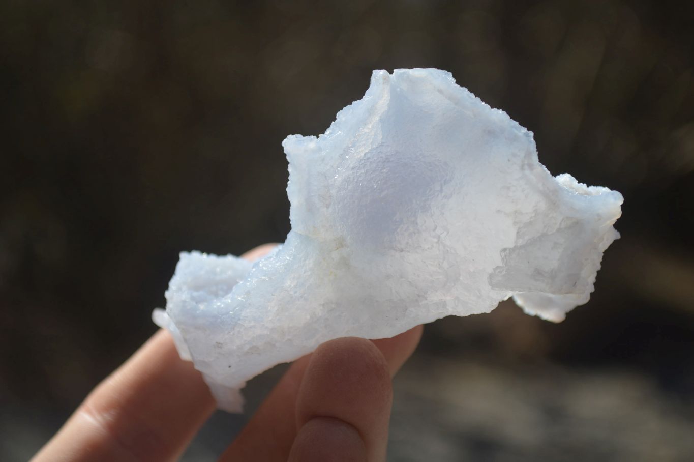 Natural Etched Blue Chalcedony Specimens  x 12 From Nsanje, Malawi - Toprock Gemstones and Minerals 