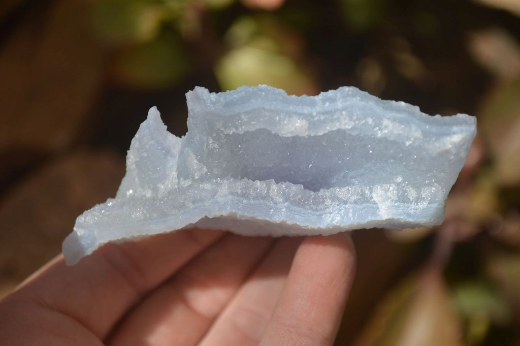 Natural Etched Blue Chalcedony Specimens  x 12 From Nsanje, Malawi - Toprock Gemstones and Minerals 