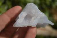 Natural Etched Blue Chalcedony Specimens  x 12 From Nsanje, Malawi - Toprock Gemstones and Minerals 