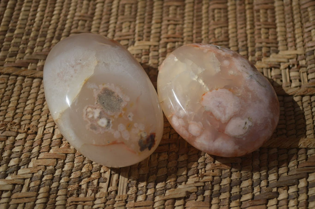 Polished Ocean Flower Agate Gallets  x 6 From Madagascar - Toprock Gemstones and Minerals 